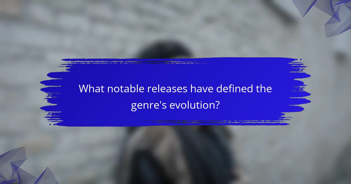 What notable releases have defined the genre's evolution?